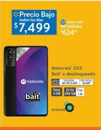 Walmart Motorola g52 oferta