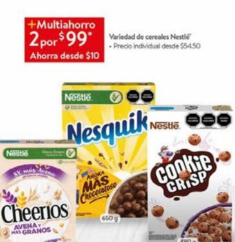 Walmart Variedad de cereales nestlé oferta