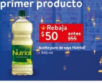 Walmart Aceite puro de soya nutrioli 946ml oferta