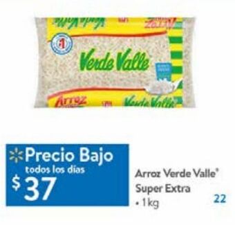 Walmart Arroz verde valle 1kg oferta