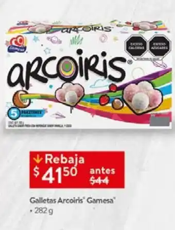 Walmart Galletas arcoiris gamesa 282g oferta