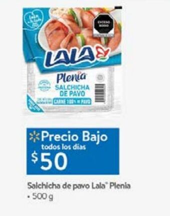 Walmart Salchicha de pavo lala 500g oferta