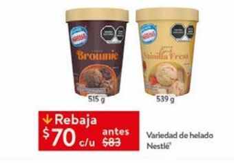 Walmart Variedad de helado nestlé oferta
