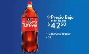 Walmart Gaseosa coca cola 3l oferta