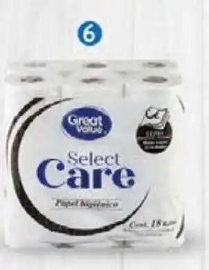 Papel higiénico select care 18 rollos