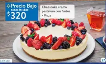 Cheesecake crema pastelera con frutos