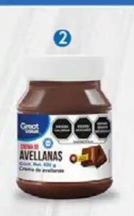 Crema de avellanas great value 650g