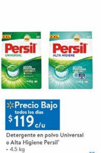 Walmart Detergente en polvo persil 4,5kg oferta