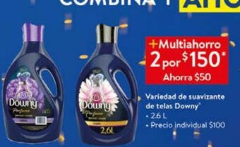 Walmart Variedad de suavizante de telas downy 2,6l oferta
