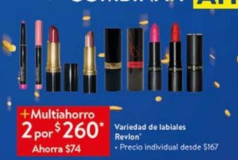 Walmart Variedad de labiales revlon oferta