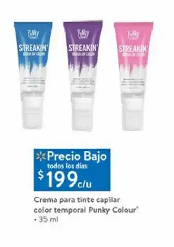 Walmart Crema para tinte capilar color temporal punky colour 35ml oferta