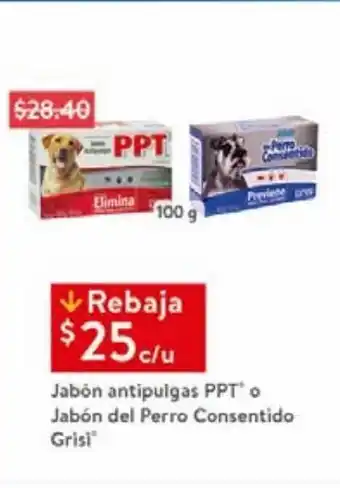 Walmart Jabón anti pulgas ppt o jabón del perro consentido grisi oferta