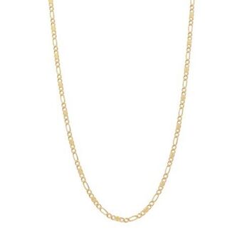 Nacional Monte de Piedad Collar eslabón combinado en oro amarillo 14 kilates. oferta