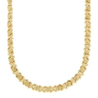 Nacional Monte de Piedad Gargantilla eslabón xoxo en oro amarillo 14 kilates. oferta