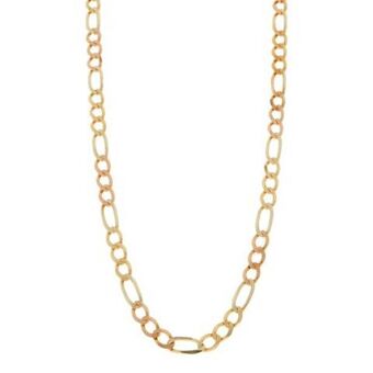 Nacional Monte de Piedad Collar de tres eslabones por uno en oro tres tonos 14 kilates. oferta