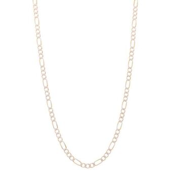 Nacional Monte de Piedad Collar de tres eslabones por uno diamantado en oro amarillo 14 kilates. oferta