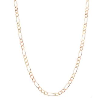 Nacional Monte de Piedad Collar de tres eslabones por uno en oro tres tonos 14 kilates. oferta