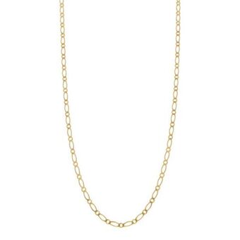 Nacional Monte de Piedad Collar eslabón uno por uno en oro amarillo 14 kilates. oferta