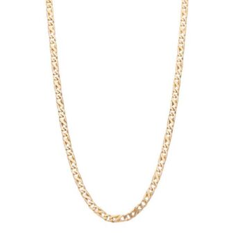 Nacional Monte de Piedad Collar eslabón combinado en oro amarillo 14 kilates. oferta