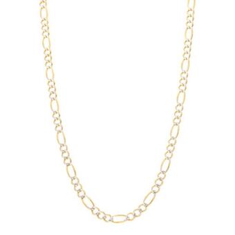 Nacional Monte de Piedad Collar de tres eslabones por uno diamantados en oro amarillo 14 kilates. oferta