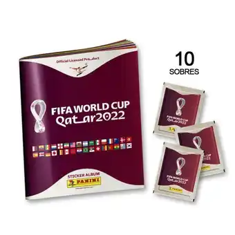 Panini - bundle álbum pasta suave + 10 sobres mundial qatar fifa 2022