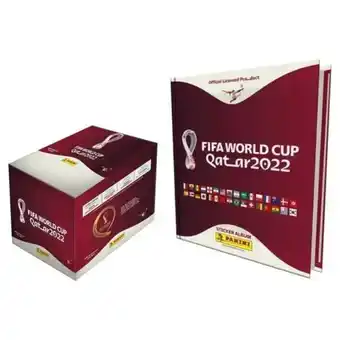 Panini - bundle álbum pasta dura + caja 104 sobres mundial qatar fifa 2022
