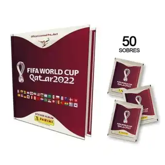 Panini - bundle álbum pasta dura + 50 sobres mundial qatar fifa 2022