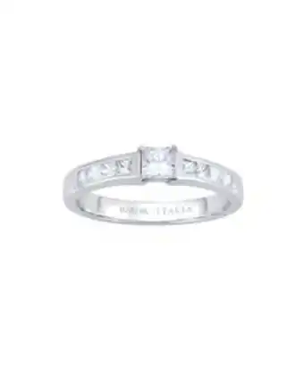 Joyerías Bizzarro Anillo de oro blanco con un diamante de 28 puntos y 8 de 4.4 pts oferta