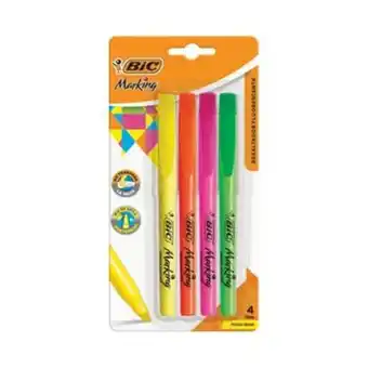 Marcatextos bic marking brite liner punta cincel 4 piezas