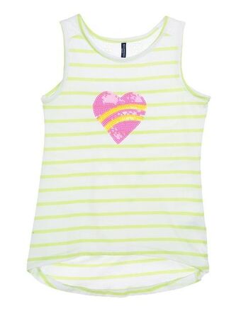 Blusa weekend sin manga estampado a rayas para niña