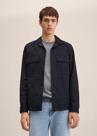 Mango Sobrecamisa algodón lyocell oferta