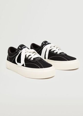 Mango Deportivas algodón cordones oferta