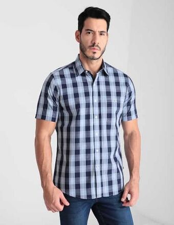 Suburbia Camisa casual weekend de algodón manga corta para hombre oferta