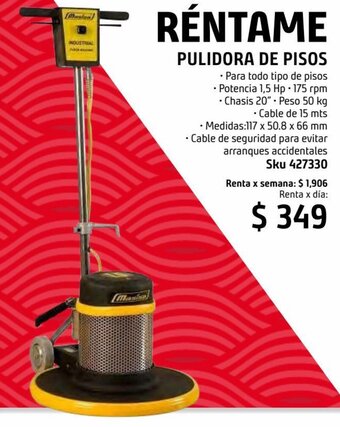 Sodimac Homecenter Réntame Pulidora de Pisos oferta