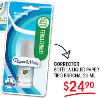 DelSol Corrector Botella Liquid Paper Tipo Brocha 20ml oferta