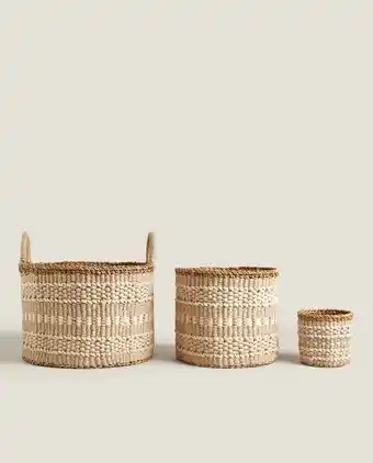 ZARA HOME Cesta yute cenefa oferta