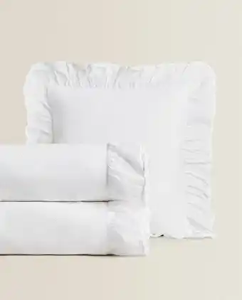 ZARA HOME Colcha algodón volante oferta