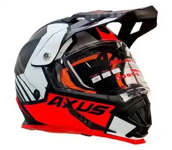 Muebles América Casco axus ax-pro doblevisor cerrado rojo extra grande oferta