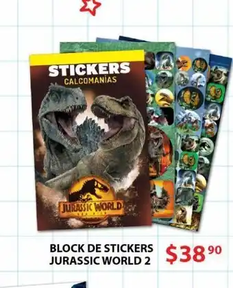 Block de stickers jurassic worls