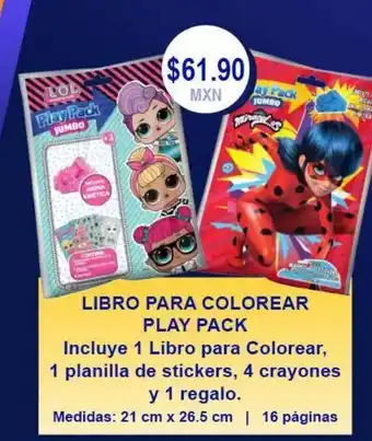 Libro para colorear play pack