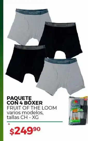 Paquete con 4 boxer