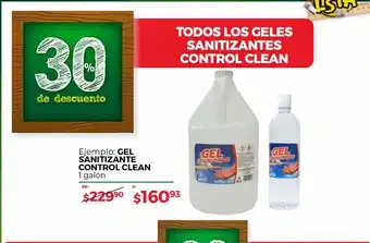 Gel sanitizante control clean