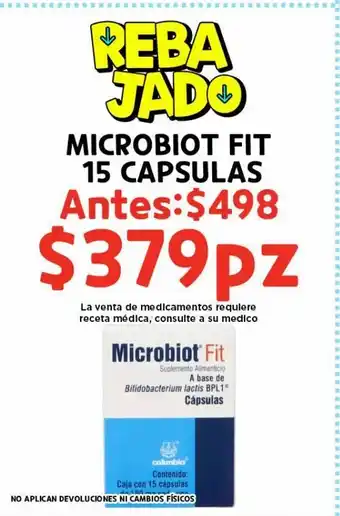 Columbia microbiot fit 15 caps suplemento alimenticio 15 pz