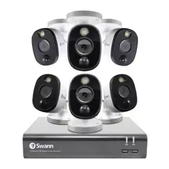 Sistema de seguridad swann 6 cámaras 8 canales