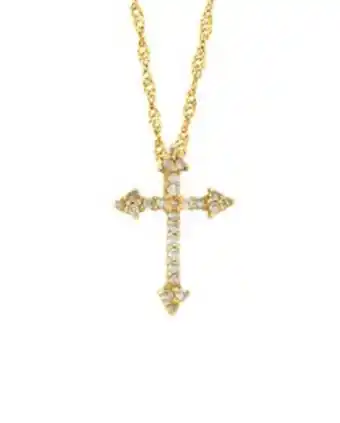 Joyerías Bizzarro Dije de cruz de oro amarillo con 25 diamante de 0.50 pts oferta