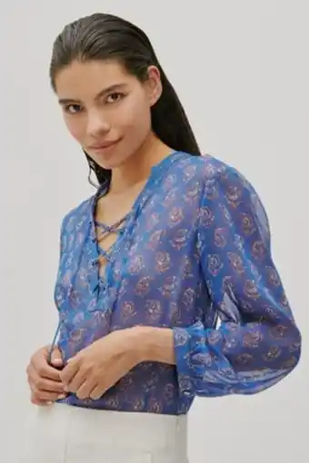Blusa cuello mao escote con careta