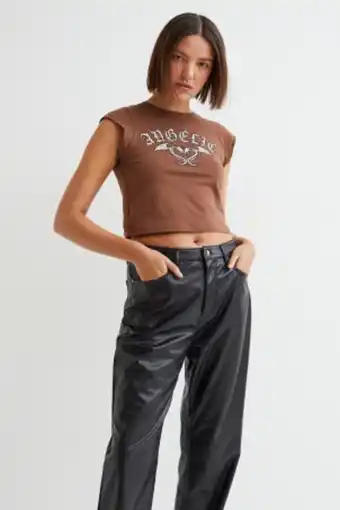 H&M Top de manga corta oferta