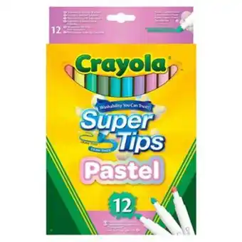 Plumones crayola super tips punto fino multicolor 12 pzas