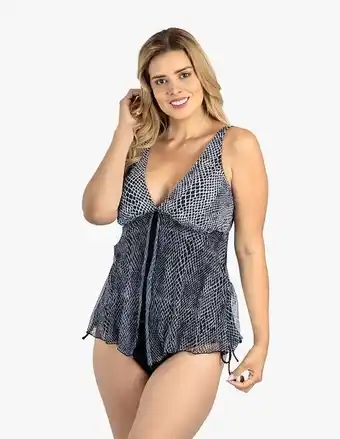 Top michael david animal print con copa preformada para mujer