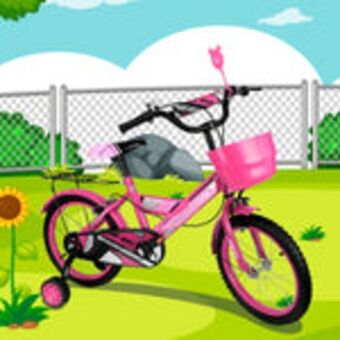 Bicicleta rodada 16 para niño, ruedas de apoyo, color rosa